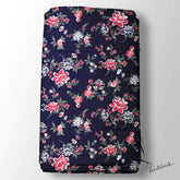 Royal Navy Blue Floral Digital Printed Fabric Material Wholesale